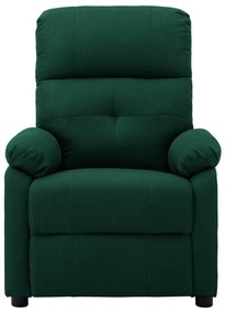 3073818 vidaXL Fotoliu masaj rabatabil electric verde închis material textil