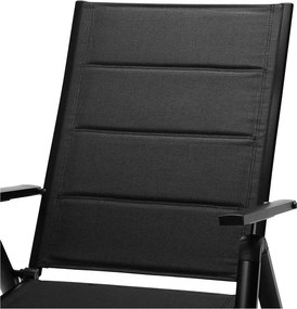 Set 2 șezlonguri reglabile din aluminiu Avenberg RIVIERA negru