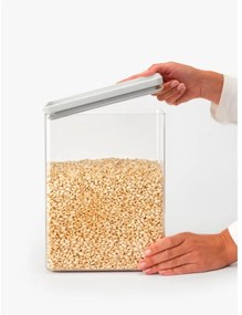 Cutie de depozitare Brabantia Tasty+ Stackable 1008878, 5,4 L, Sigiliu din silicon, Fara BPA, Gri deschis