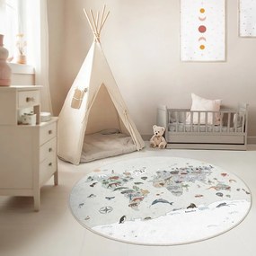 Covor de joacă pentru copii lavabil ø120 cm Big World – Mila Home