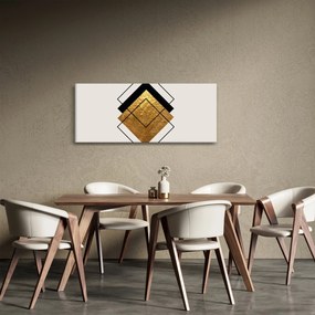 Tablou - Abstracție de aur și alb N⁰1 (120x50 cm)
