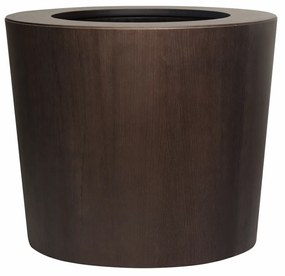 Ghiveci din lemn cu auto-irrigare ARC, mic de eleganță, mai multe variante - Hobby Flower Dimensiuni: Ø52 x 44, Culoare: stejar închis