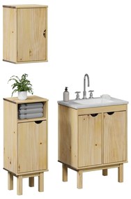 3307682 vidaXL Set mobilier baie „OTTA”, 3 piese, lemn masiv de pin