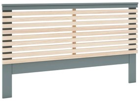 Tăblie de pat în culoare naturală/verde prăfuit cu aspect de lemn de pin 146x100 cm Pisco – Marckeric