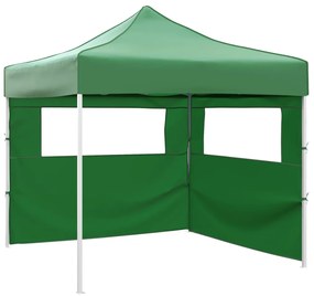 vidaXL Cort pliabil cu 2 pereți, verde, 3 x 3 m