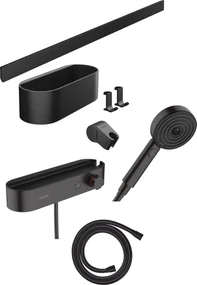 Hansgrohe WallStoris baterie de duș perete cu termostat negru 24250670