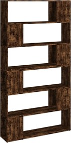 vidaXL Bibliotecă/Separator de cameră, stejar afumat, 100x24x188 cm