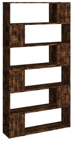 3187603 vidaXL Bibliotecă/Separator de cameră, stejar afumat, 100x24x188 cm