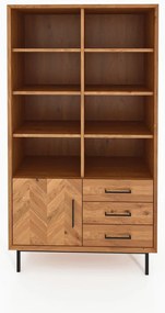 Bibliotecă din lemn de stejar 97x176 cm Abies – The Beds