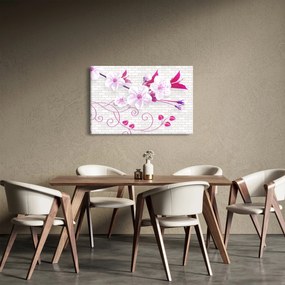 Tablou cu creangă înflorită (90x60 cm)