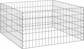 vidaXL Composter pătrat 100 x 100 x 50 cm Fier