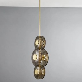 Lustra suspendata LUX Sticla, Fumurie, Otel, GRISTON PI1892706-AGB-CE HVL