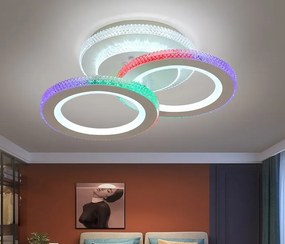 Lustra LED cu telecomanda Cristal Elit'S, wifi 2.4G lumina/rece/calda/neutra intensitate reglabila,72W