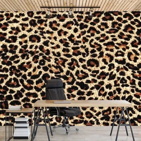 Fototapet - Fibre de păr de leopard (152,5x104 cm), în 8 de alte dimensiuni noi