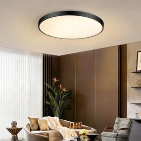 Immax NEO 07313L-LED Plafonieră dimabilă SEMPLICI 96W/230V diametru 80 cm Wi-Fi Tuya negru + telecomandă