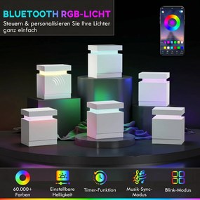 Noptiera alba HOMCOM cu lumina LED RGB, noptiera frontala lucioasa cu 2 sertare, pentru camera de zi, dormitor | Aosom RO
