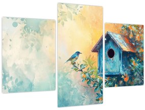 Tablou - Birdhouse, acuarelă, acuarelă (90x60 cm)