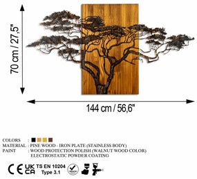 Accesoriu decorativ de perete din lemn Acacia Tree - 329-A