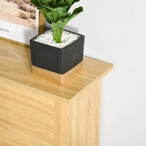 HOMCOM Comodă pentru pantofi hol, dulap pentru pantofi mobilier de intrare și coridor - 2 uși basculante 2 compartimente | Aosom Romania