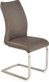 Scaun OPAL, gri/crom, piele ecologica/metal, 44x45x101 cm