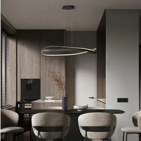 Lustra suspendata LED CCT OLIA aluminiu negru