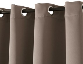 Draperie maro deschis OXFORD 140x250 cm Agatat: Inele metalice
