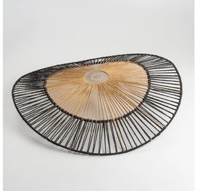 Abajur universal KERIA, Ø 50 cm, maro/negru