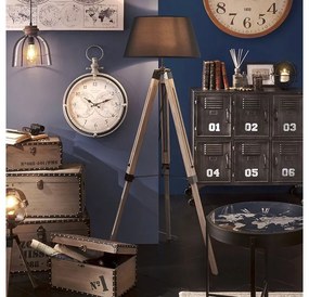 Lampadar reglabil Runo Atmosphera E27, maro-negru, D46x145 cm