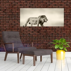 Tablou - Leul flămând (120x50 cm)