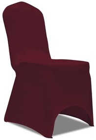 vidaXL Huse elastice pentru scaun, 100 buc., bordo