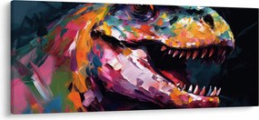 Tablou - Dinozaur, pictură (120x50 cm)