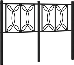 vidaXL Tăblie de pat de schimb metalică, negru, 120 cm