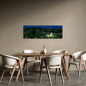 Tablou - Cer căzător (cu ceas) (90x30 cm)