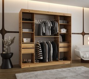 Dulap de haine 200 cm Ulta (Stejar artisan). 1126328