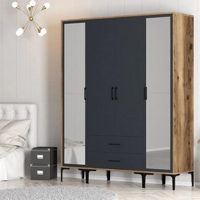 Dulap de haine Kiara RTR (Nuc + antracit). 1088536