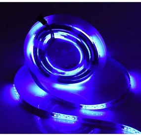 Kit Bandă LED Digitală Lumină Albastră 12W/m 10m 24V cu Transformator 200W și Controler
