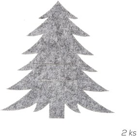 Orion Pungă pentru tacâmuri Stromek gri, 18 x 18cm, set de 2 bucăți