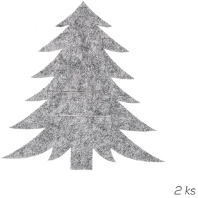 Orion Pungă pentru tacâmuri Stromek gri, 18 x 18cm, set de 2 bucăți