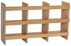 Bibliotecă în culoare naturală cu aspect de lemn de stejar 120x70x32 cm Momentum – Hübsch
