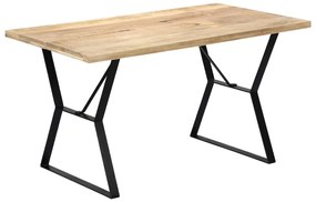 vidaXL Masă de bucătărie, 140 x 80 x 76 cm, lemn masiv de mango