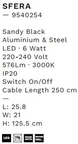 Lampadar/Lampa de podea LED stil minimalist SFERA