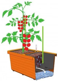 Jardinieră auto-udare Berberis DUO, teracota