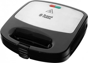 La mâna a doua: Sandwich maker Russell Hobbs Fiesta Deep Fill 24540-56 3in1, 750 W, 4 sandwich-uri, 3 placi diferite, Otel inoxidabil, Negru
