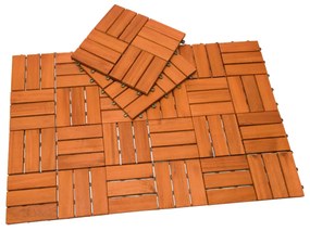 Deuba Tigla din lemn mozaic de salcam - set 11, 30x30cm