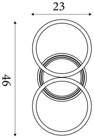 Searchlight 13651BK - Plafonieră LED dimabilă CONTOUR LED/24W/230V 3000K
