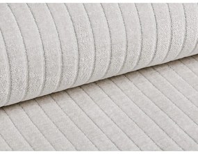 Canapea bej cu tapițerie din catifea reiată 224 cm Bergano – Cosmopolitan Design