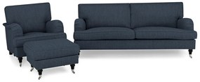 Set mobilier tapițat Bloomington A127Tapiterie, Picioare: Lemn, Role, Metal