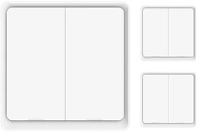 SET 3x întrerupător cu 2 butoane SMART 3xCR2430 Zigbee 3.0 Tuya Immax NEO 07507C