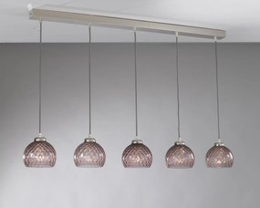 Lustra moderna cu 5 pendule design italian 10006 Amethyst