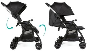 Cărucior de copii pentru gemeni Chicco OHLALA TWIN Black Night negru